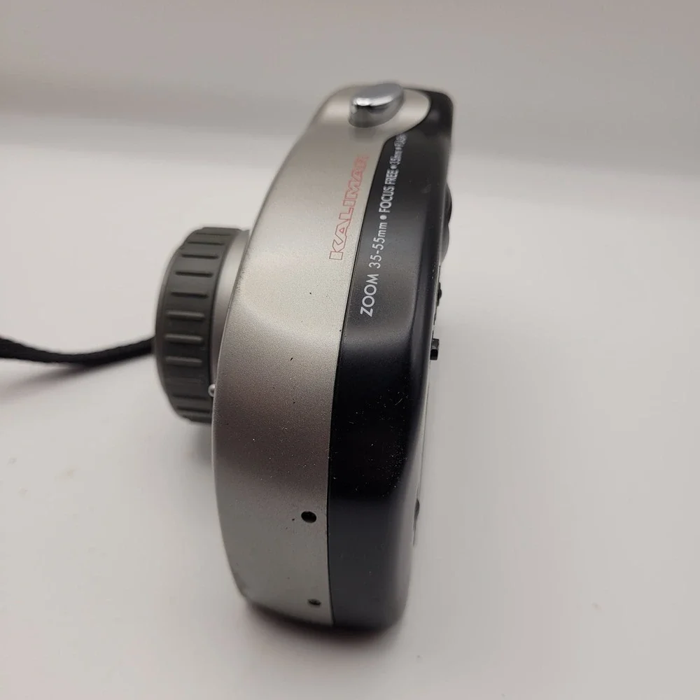 Kalimar Precision Zoom 35-55mm Film Camera Silver Focus Free 35mm Flash Case